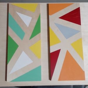 Geometric Abstract Acrylic Wood Home Decor
